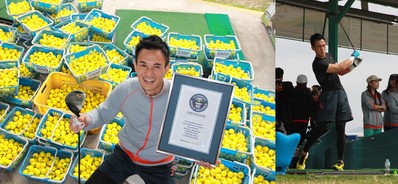 香港星級(jí)健身教練車志健 (Brian Cha) 于2013年2月18日，凌晨12時(shí)至中午12時(shí)的12個(gè)小時(shí)內(nèi)，連續(xù)將9,959個(gè)高爾夫球打到100碼外。成功刷新健力士世界紀(jì)錄，并為兩個(gè)慈善機(jī)構(gòu)籌得善款。