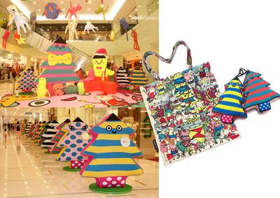 海港城 kidX 幻變成色彩繽紛的外星世界，滿(mǎn)布溫暖的冷織圣誕樹(shù)，更推出圣誕期間限定紀(jì)念品，為“香港血癌基金”籌款。