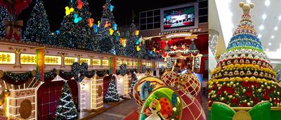 海港城與香港迪士尼樂(lè)園攜手為大家送上一個(gè)華麗圣誕舞會(huì)，更于海港城海運(yùn)大廈大堂中央設(shè)置以超過(guò)200個(gè)不同迪士尼公仔組成的16尺高巨型圣誕樹(shù)。